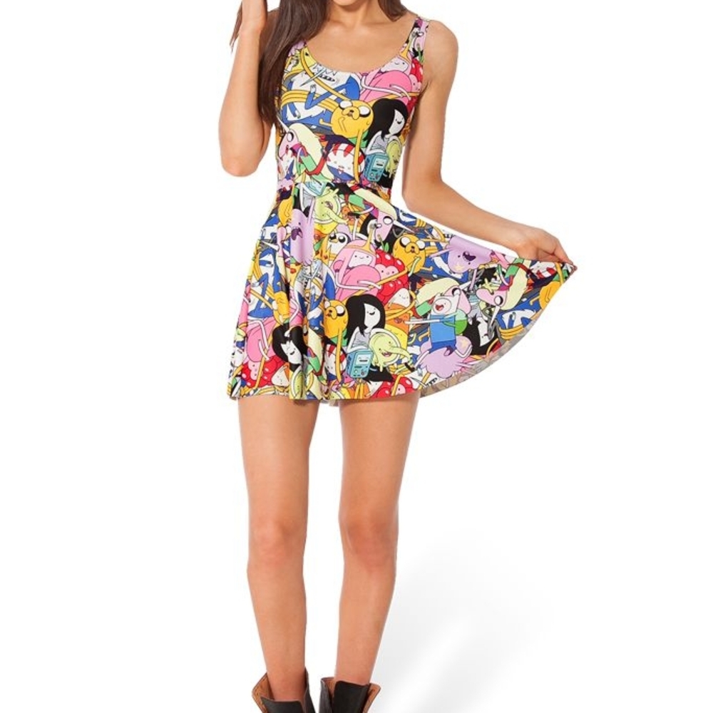 Blackmilk Adventure Time skater dress M